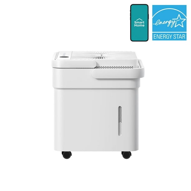 midea cube 50 pint smart dehumidifier with built-in pump, for rooms up to 4,500 sq. ft., energy star certified