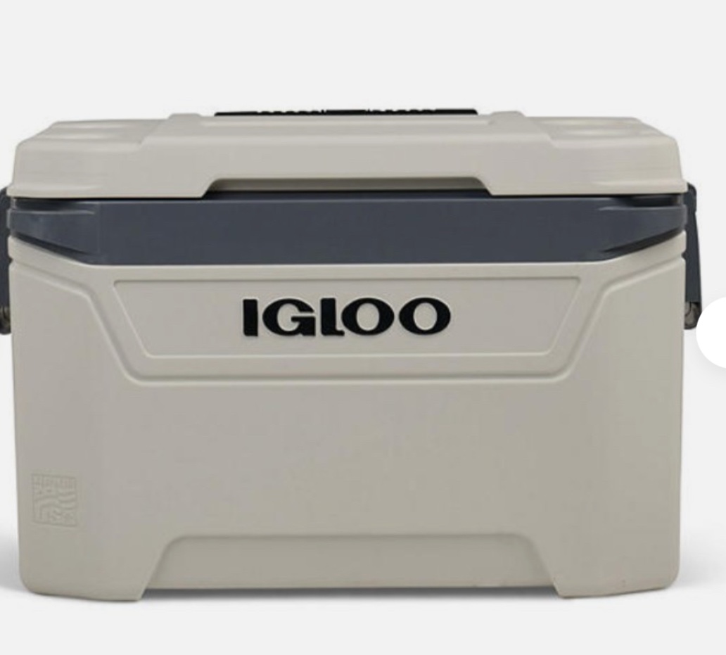 Igloo 35140 60-Quart Sunset Roller Cooler, Bone White/Gray