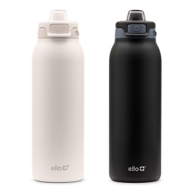 ELLO 2PCS DUNES & CHARCOAL STAINLESS STELL WATER BOTTLES