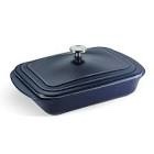 13.6 x 9.6 inch covered ceramic baking dish 