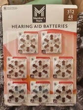 Member’s Mark Hearing Aid Zinc Air Batteries Size 312 Mercury Free 06/28