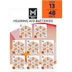 Member's Mark Hearing Aid Batteries, Size 13, Orange Tab, 48 Count