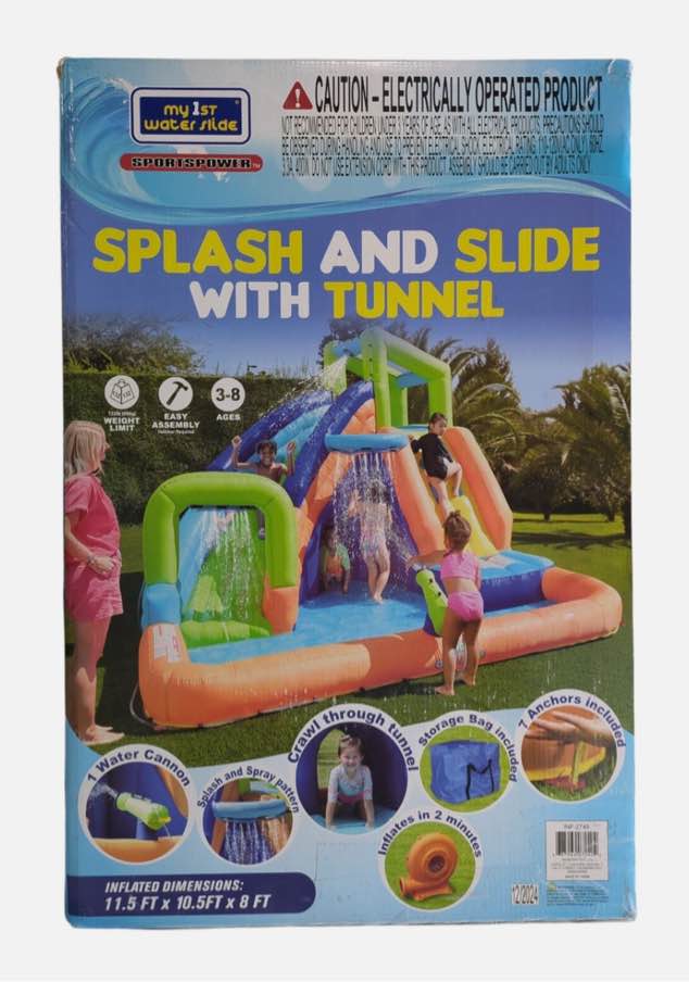 (incomplete missing pieces) My 1st Water Slide Splash and Slide with Tunnel and Water Arch, INF-2745