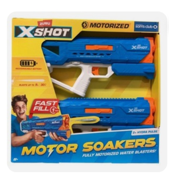  Zuru X-Shot Hydra Pulse Dual Pack, Fully Motorized Fast-Fill Water Blasters