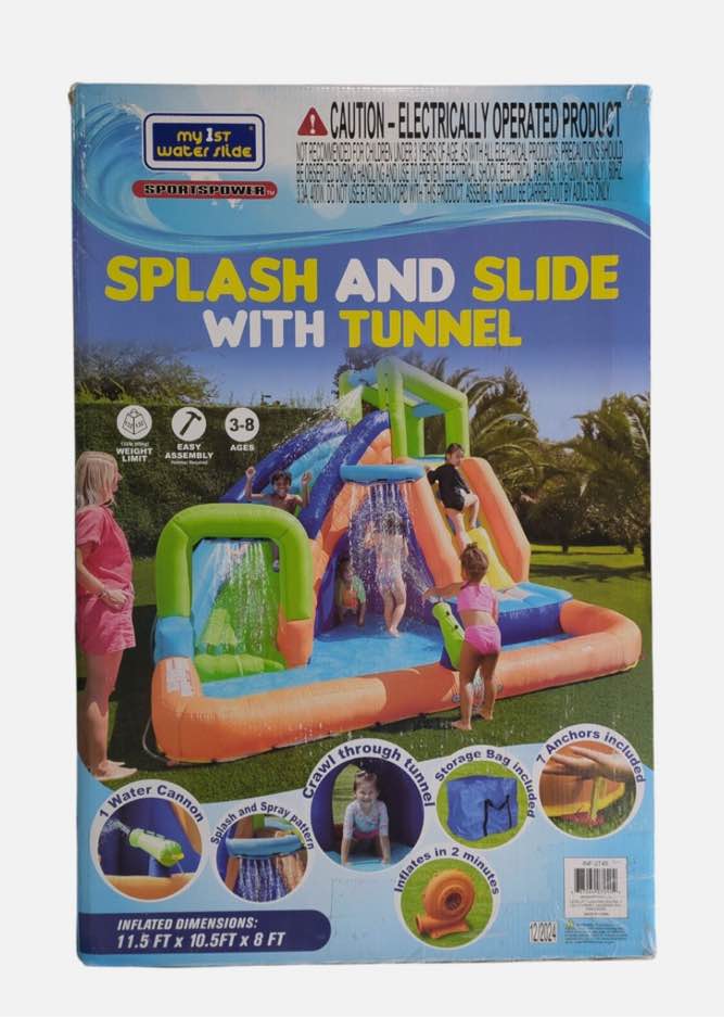  My 1st Water Slide Splash and Slide with Tunnel and Water Arch, INF-2745