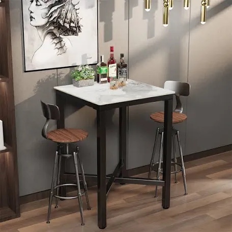Gervin 41.4" Sintered Stone Bistro Height Dining Table