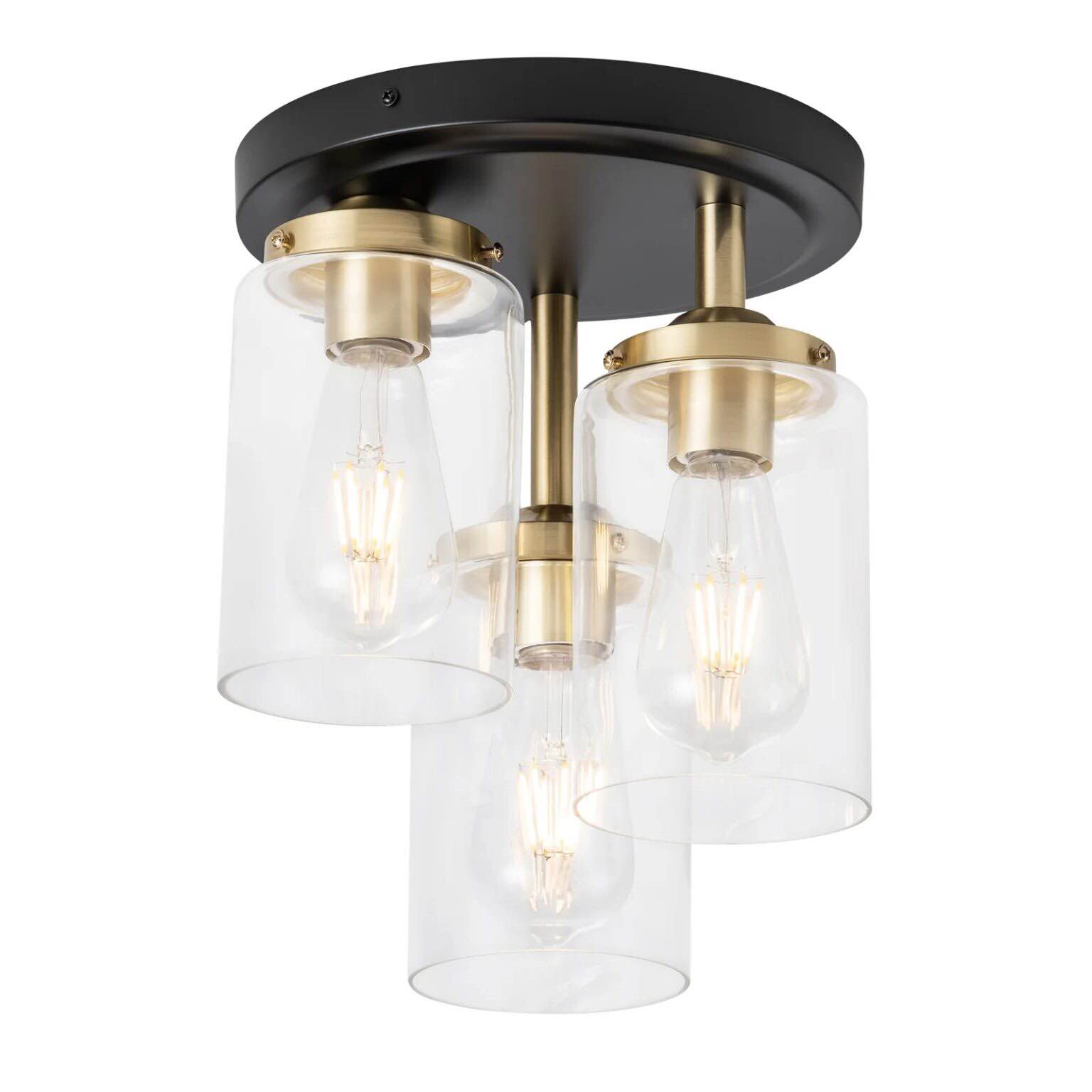 Hosaine glass semi flush mount