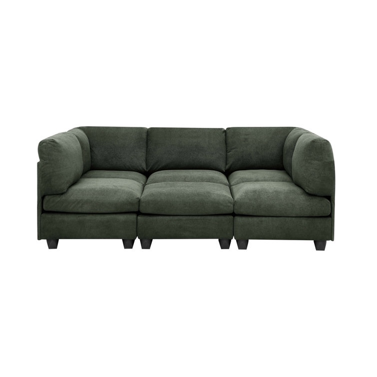 ( incomplete)Tahire 124" Wide Reversible Facing Modular Corner Sectional