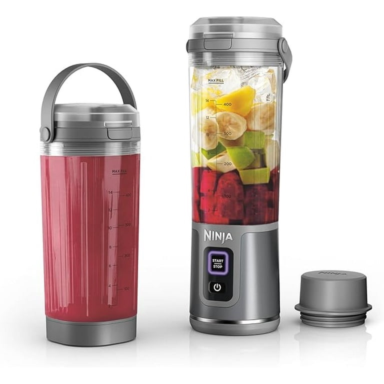 Ninja Blast Portable Blender & Accessories, Cordless, 18oz. Vessel, Personal Blender for Shakes & Smoothies, Leakproof Lid & Sip Spout, USB-C Cord, Dishwasher Safe Parts, BPA Free, Grey,