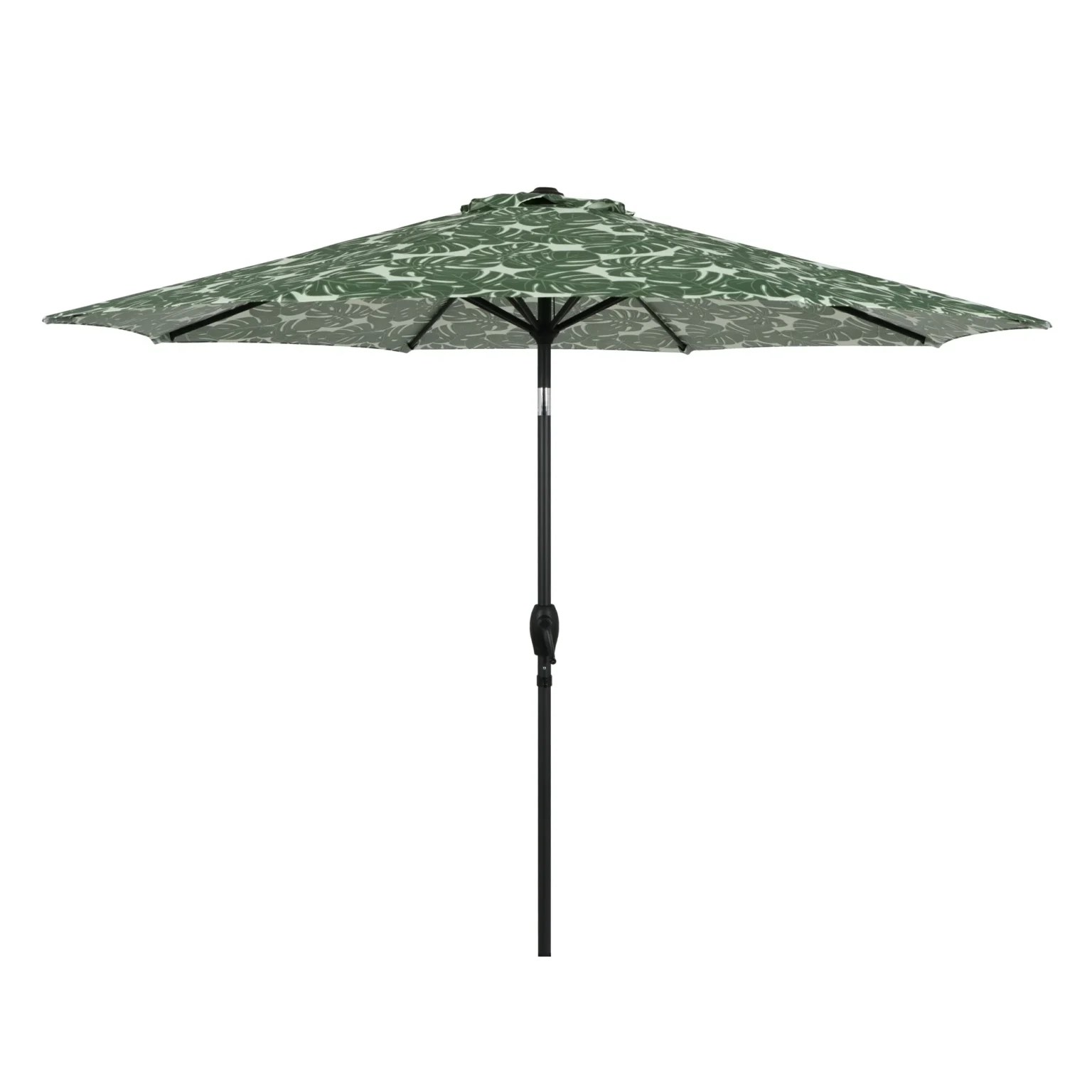 ( incomplete)9? Monstera Palm Crank Lift and 3 Position Tilt Patio Umbrella
