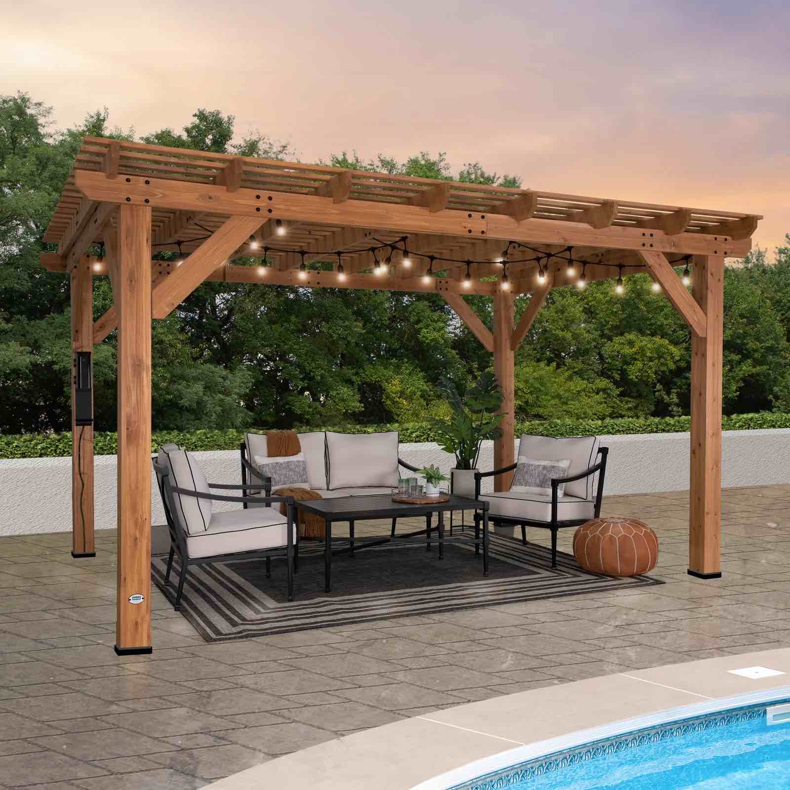 ( pickup 3 boxes ) 14X10 DELRAY PERGOLA