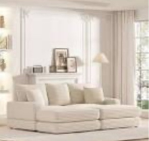 Incomplete box 1 only) Xandar Corduroy Sofa