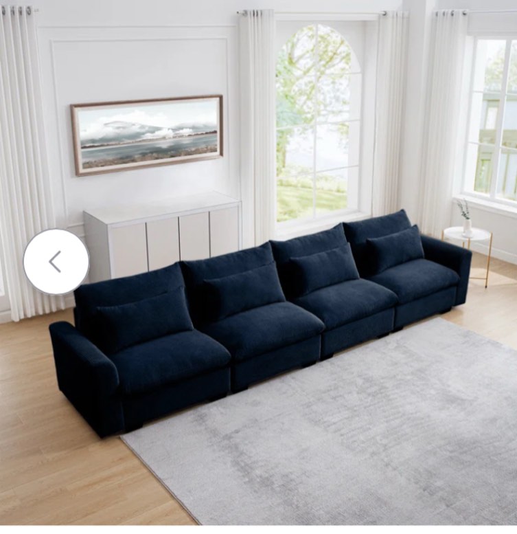 incomplete box 1 only ) 122" Rolled Arms Sofa 