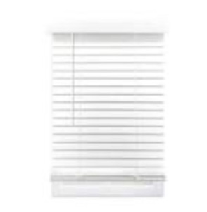 2 inch Room Darkening, Cordless Faux Wood Horizontal/Venetian Blind Length & Width: 22.5"W x 64"L, Color / Finish: White
