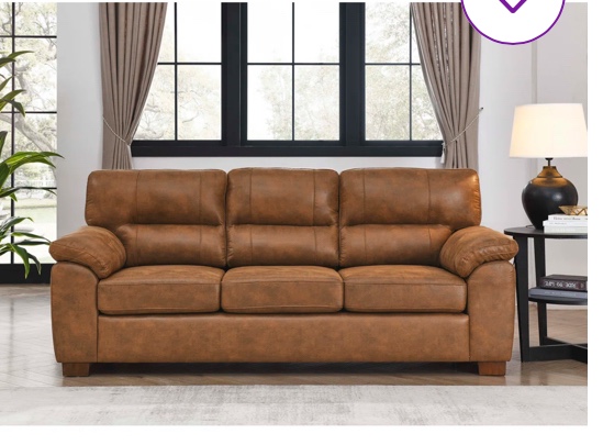 incomplete 2  box only) 81" Faux Leather Sofa