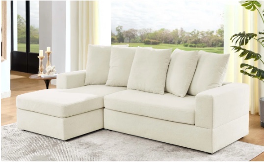 incomplete box 1 only) 91.5 Width Sofa & Chaise Sectional