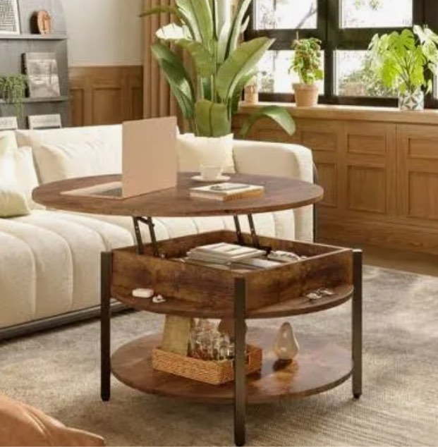 36"W Lift Top Coffee Table with Storage