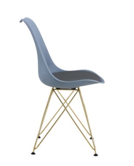 Versatile Golden Steel Legged Dining Chairs Set Fo: Multiple Rhoms ( 4 pieces) 