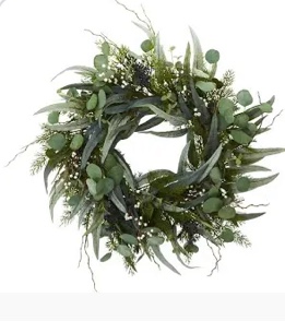 Faux Eucalyptus Polyester 24"' Wreath 