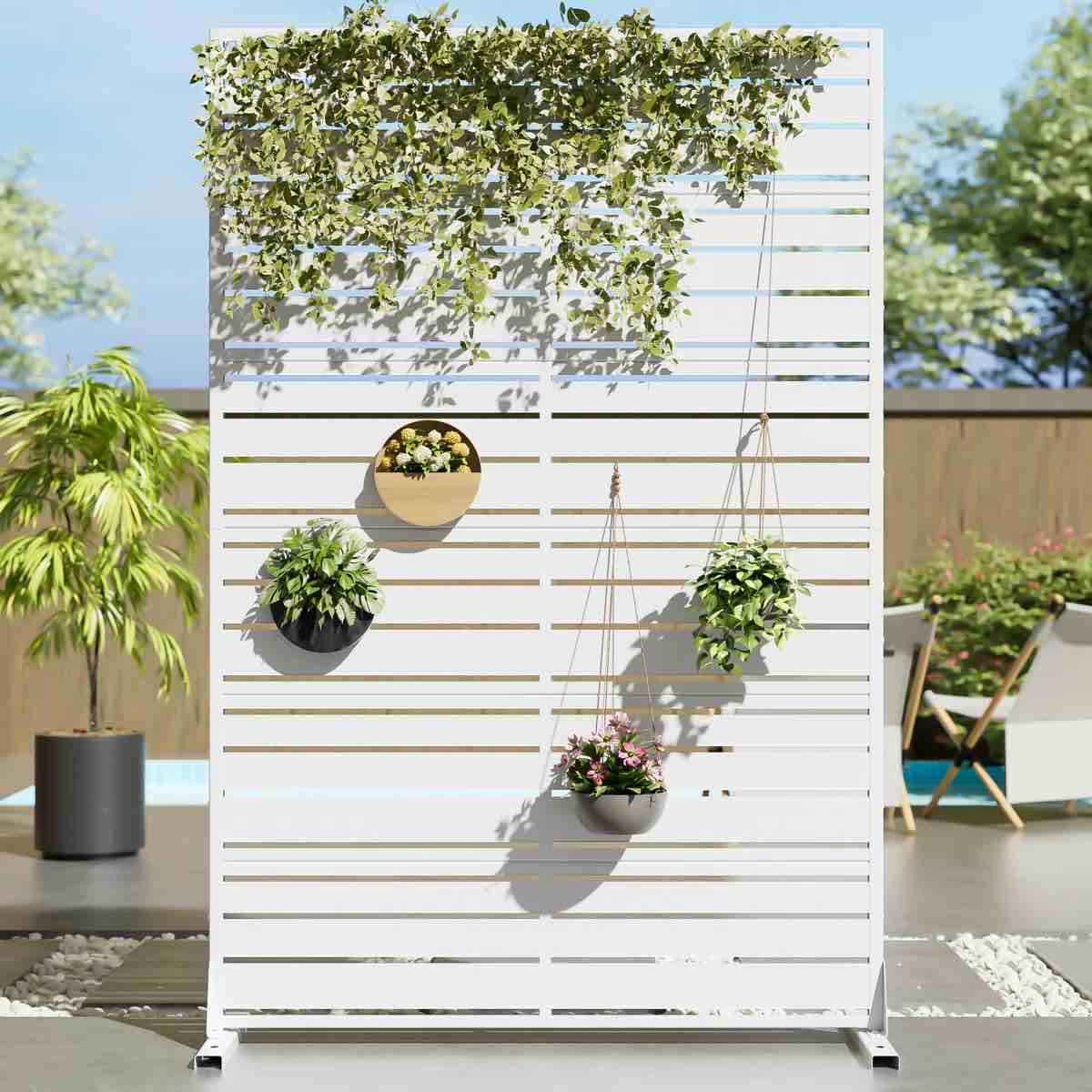 outdoor metal privacy screen