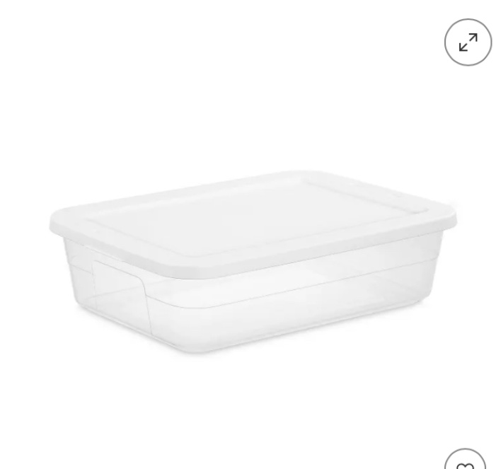 28qt Clear Under Bed Storage Box White - Room Essentials™: Portable, Lidded, Stackable Storage Container, Snap Closure