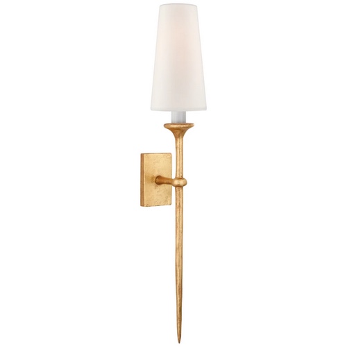 Visual Comfort Iberia 27" Single Sconce with Linen Shade by Julie Neill