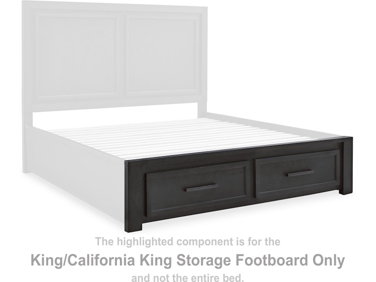 B989 - 56S  Foyland Queen footboard Storage  Queen 