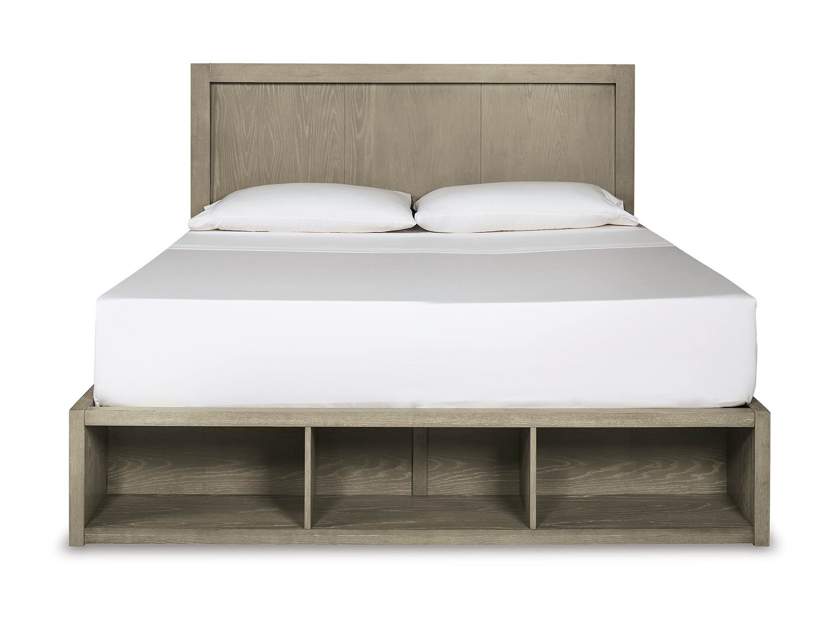  B793 -56S Fawnburg California King Storage Footboard With Rails:  incomplete 