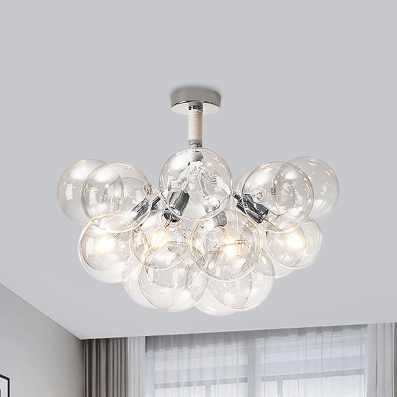Nadette Glass Semi Flush Mount 
