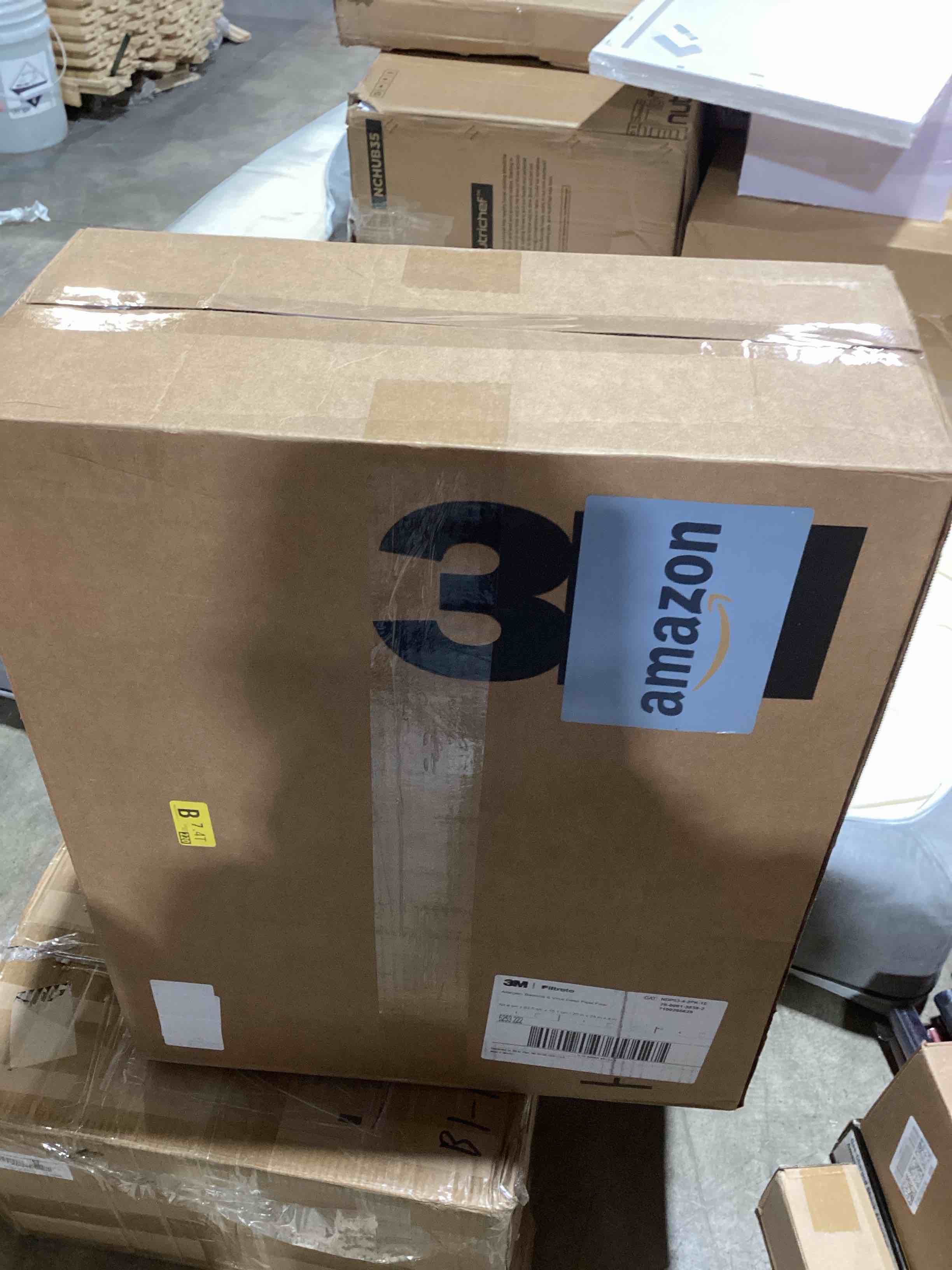 Condition photo showing New/Like New for filtrete 20x25x4, ac furnace air filter, mpr 1550 dp, healthy living ultra allergen deep pleat, 2-pack (actual 19.88 x 24.63 x 4.31) 2 count (pack of 1) 20x25x4 2-pack