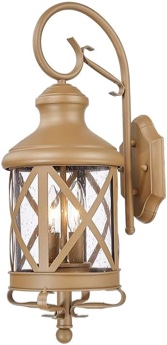 allgot traditional outdoor wall lights, 21 inch tall vintage exterior lantern light fixture, outdoor wall sconces anti-rust waterproof wall mount lamp with seeded glass (aged copper)