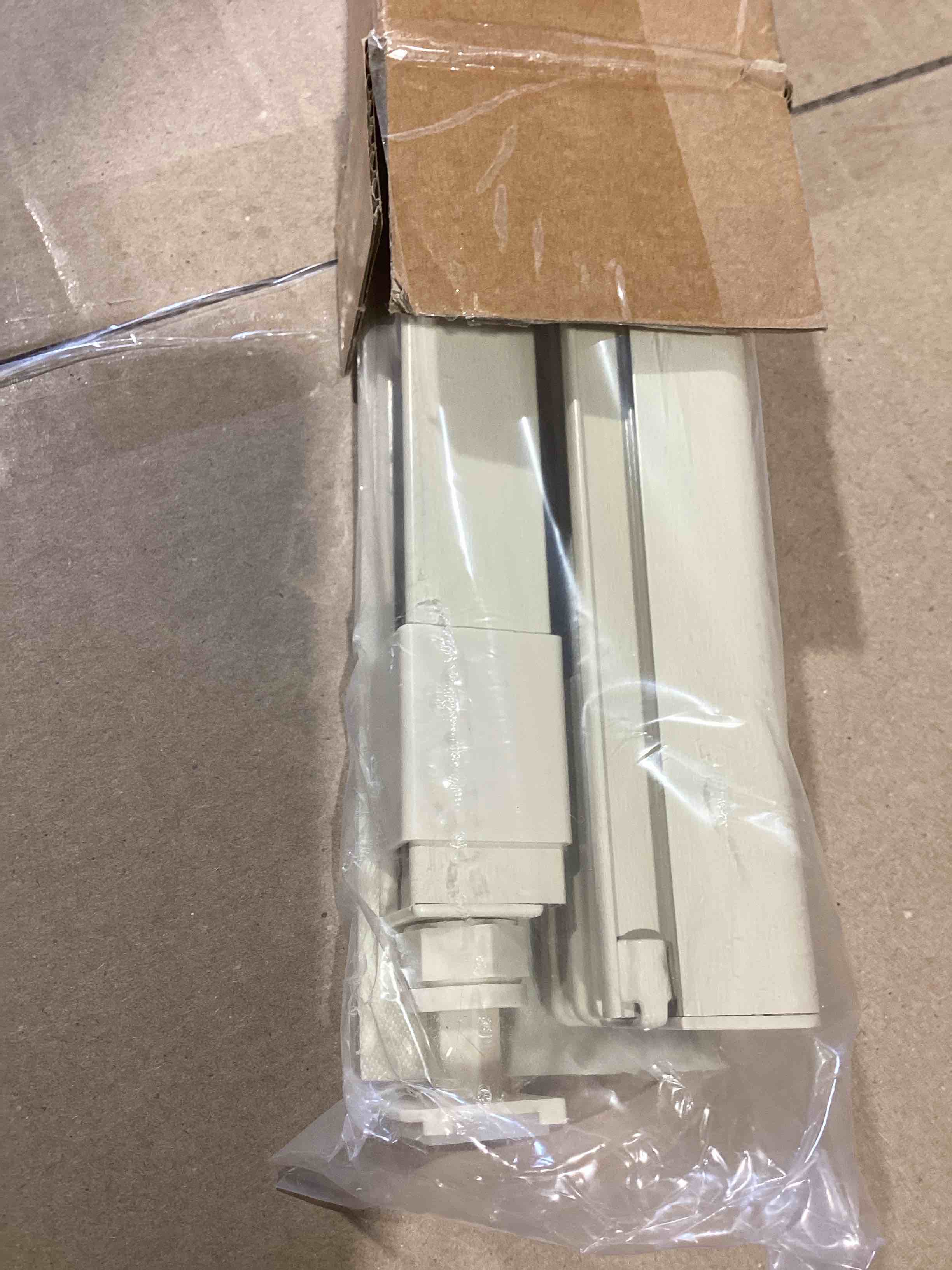 Condition photo showing New/Like New for no drill cordless zebra blinds for windows, linen high precision fabrics, 21" w x 64" h linen - beige