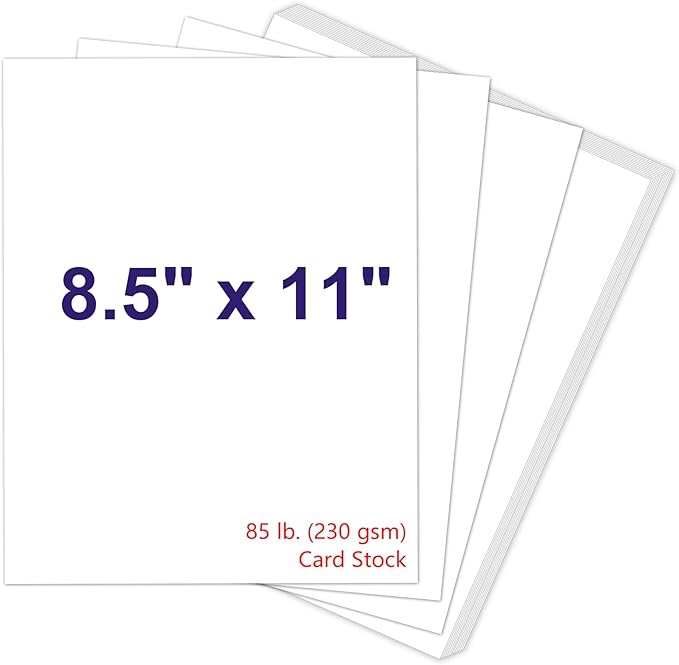 ocepor 400 sheets white cardstock 8.5" x 11" 92lb/250gsm card stock, thick card stock paper, heavy cardstock paper for printer, bandane, scrapbooks, art, crafts, business newlte incomplete m