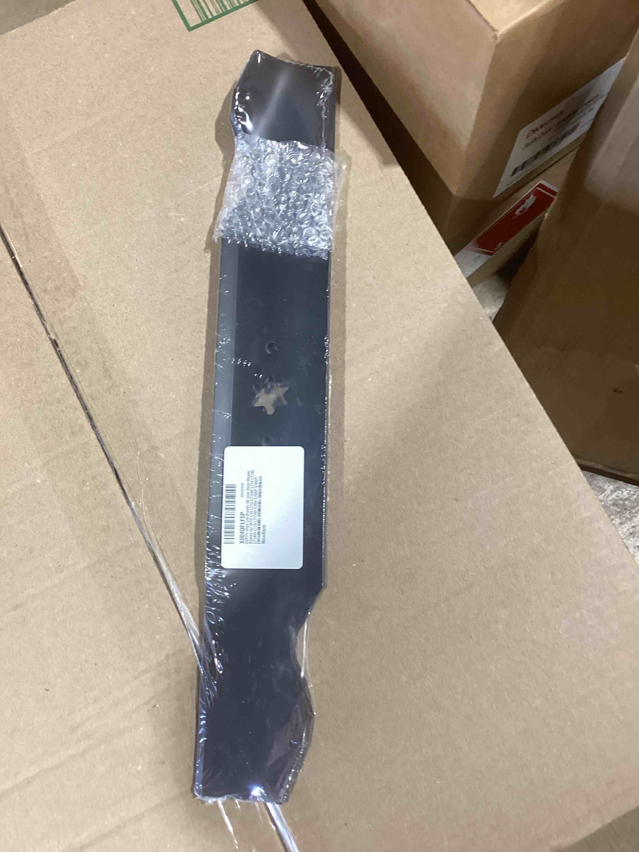 Condition photo showing New/Like New for ocpty high lift blades 38 inch deck mower blades for mtd l13 lt13 lt1300 lt14 lt145 lt1450 lt15 lt1700 c76g c79gf v76gf lt538g clt38g lt3812 for troy-bilt 742-0610 942-0610 942-0610a,2 pack