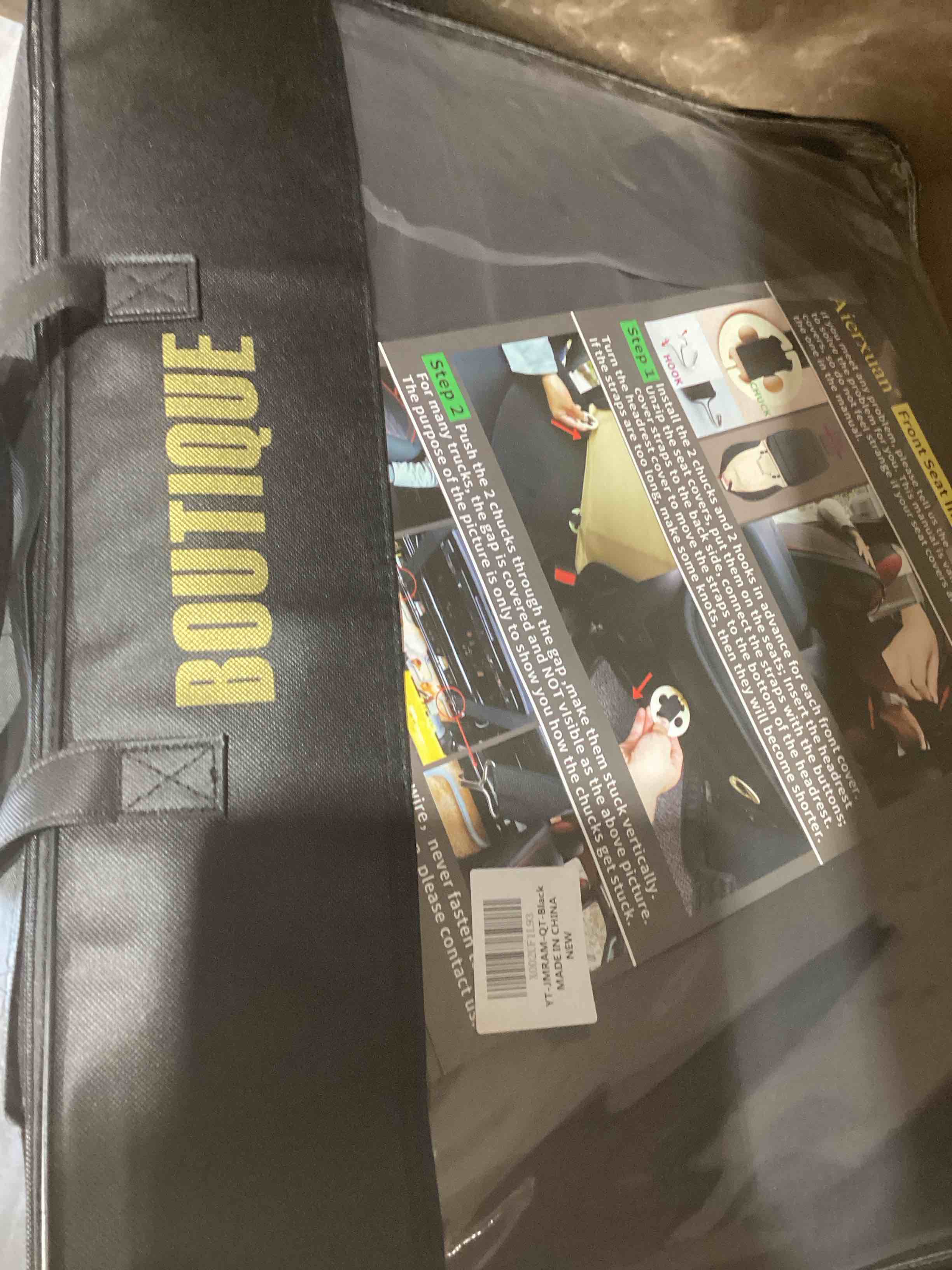 Condition photo showing New/Like New for aierxuan dodge ram car seat covers custom fit 2009-2026 1500, 2010-2026 2500/3500 laramie big horn longhorn crew quad regular cab waterproof leather truck pickup cushions(full set/black)