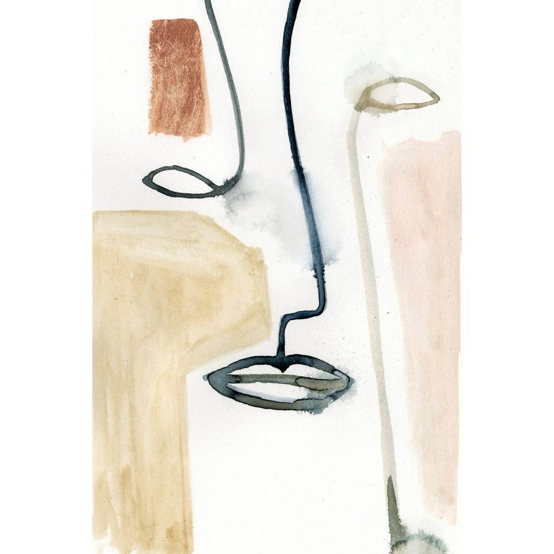 Orren Ellis Masque I Painting Print by Victoria Barnes
