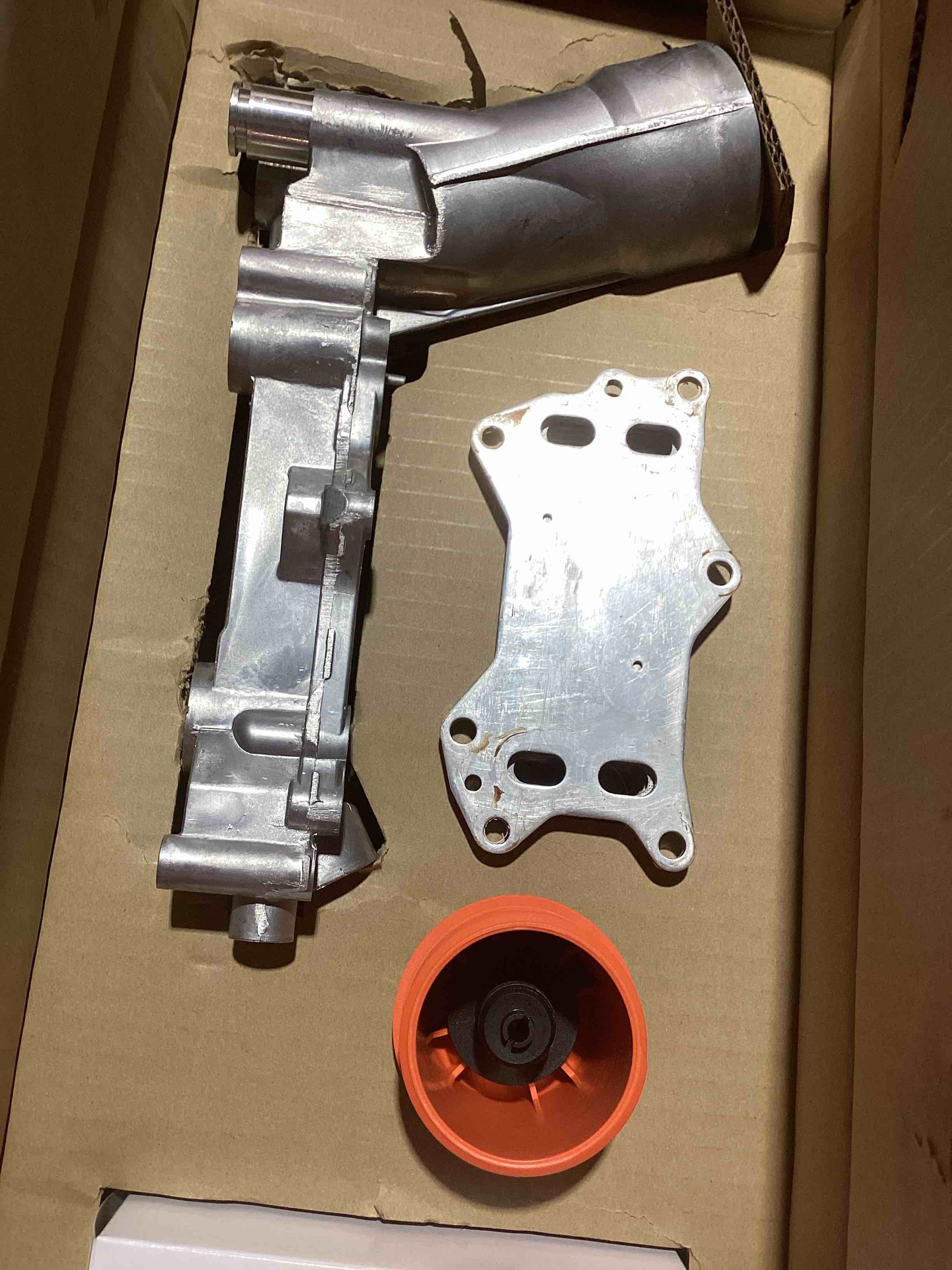Condition photo showing Good Condition for dorman 926-959 patented upgraded aluminum engine oil filter housing with oil cooler and filter compatible with select models (oe fix)