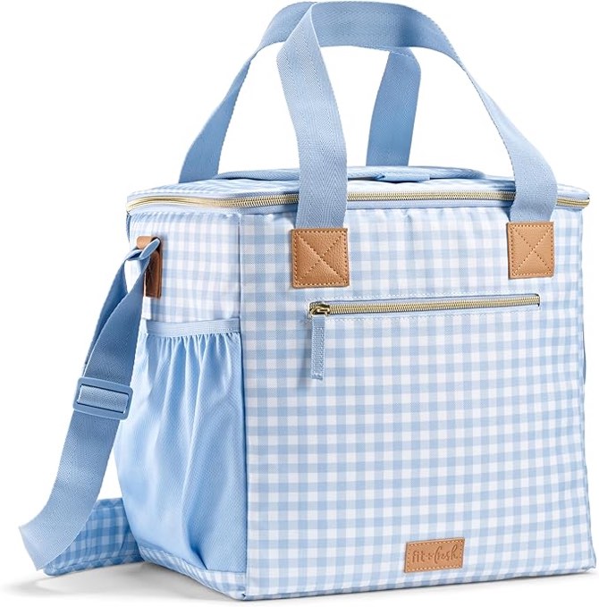 Fit & Fresh, 24-Can Soft Cooler Bag Insulated Leak-Resistant, Portable Soft Cooler, Large Cooler, So color pink 