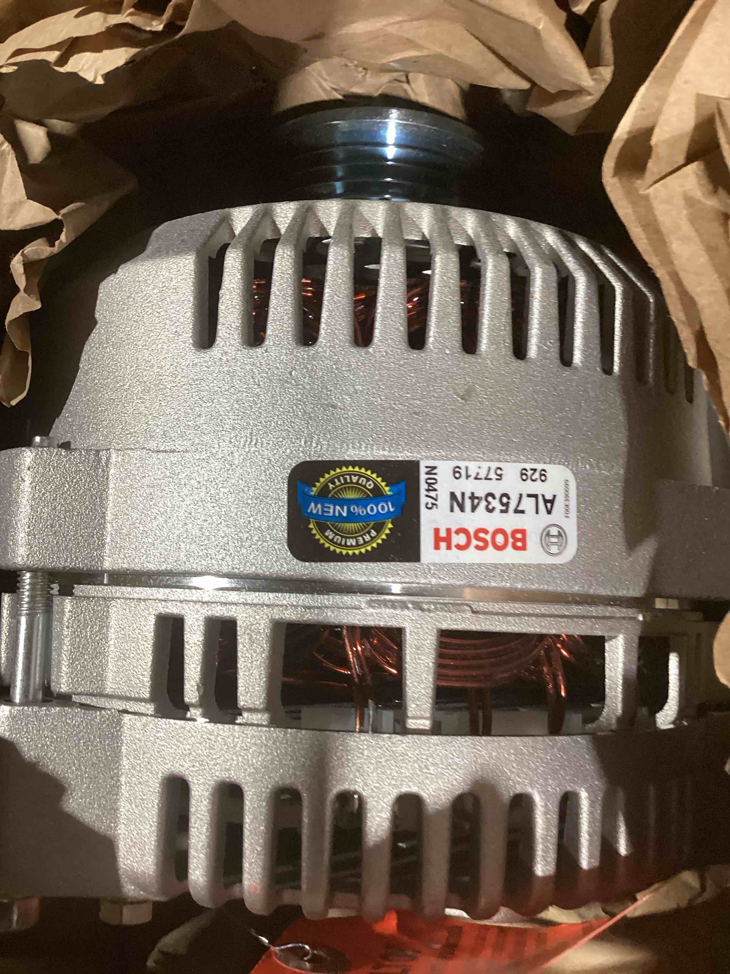 Condition photo showing New/Like New for bosch al7534n premium 100% new alternator - compatible with select ford mustang, thunderbird; mercury cougar; 130 amp