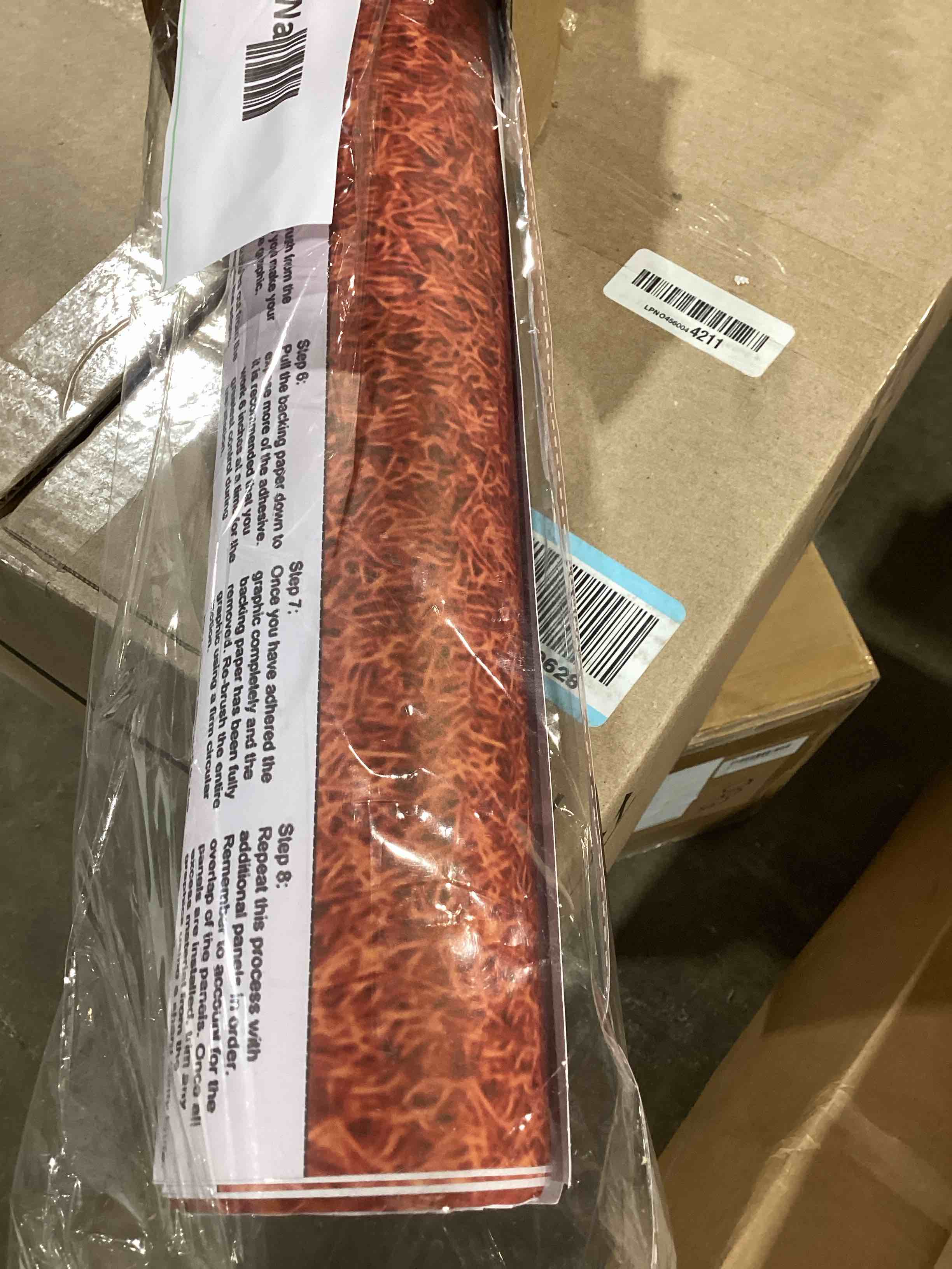 Condition photo showing New/Like New for el and stick canvas wallpaper wall mural coral matt suede fabric 