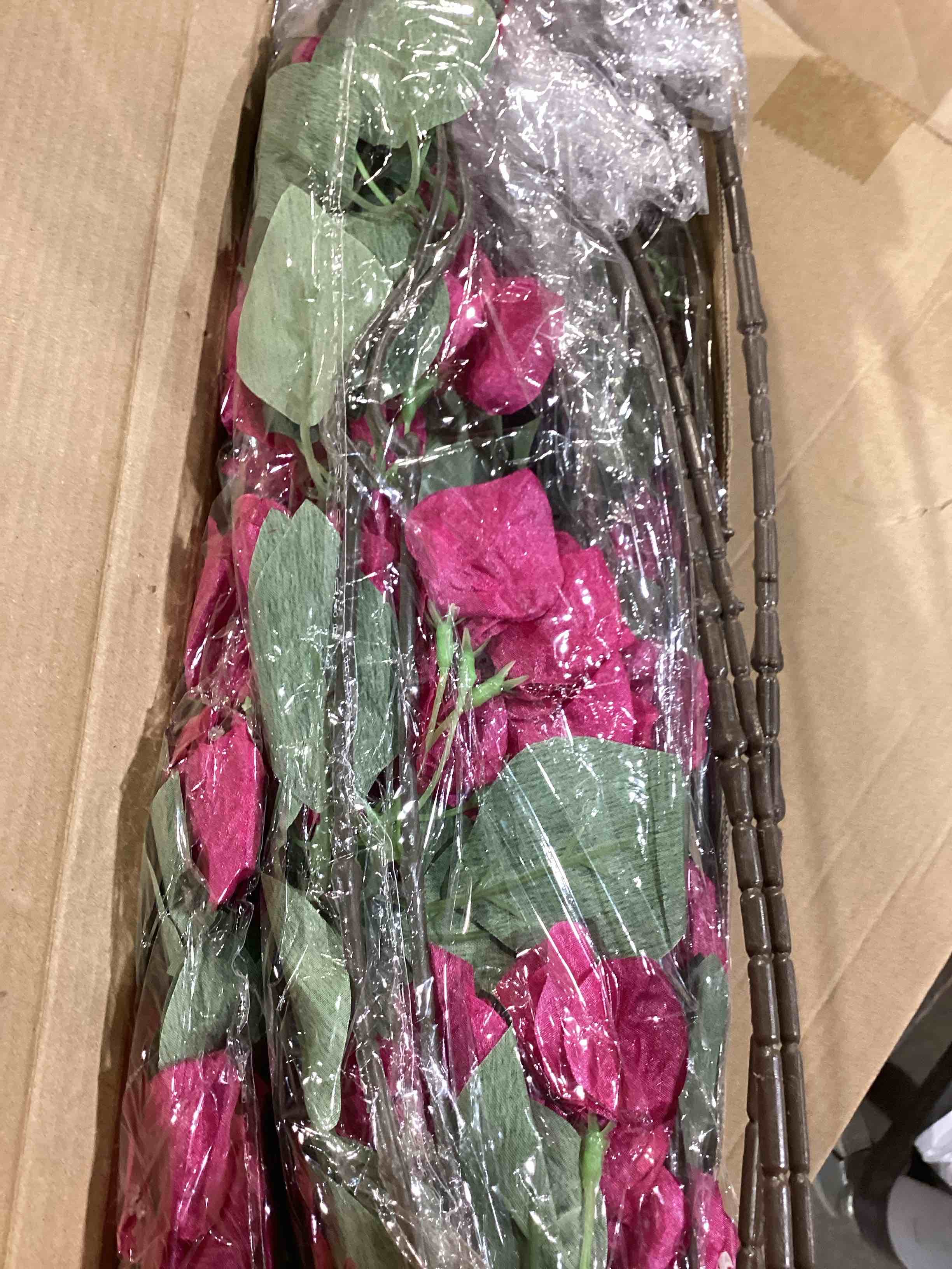 Condition photo showing New/Like New for 10pcs artificial flowers bougainvillea vines 29.50" silk bougainvillea branches deep pink faux bougainvillea long stem fake flowers for home garden diy decor wedding centerpieces (deep pink)