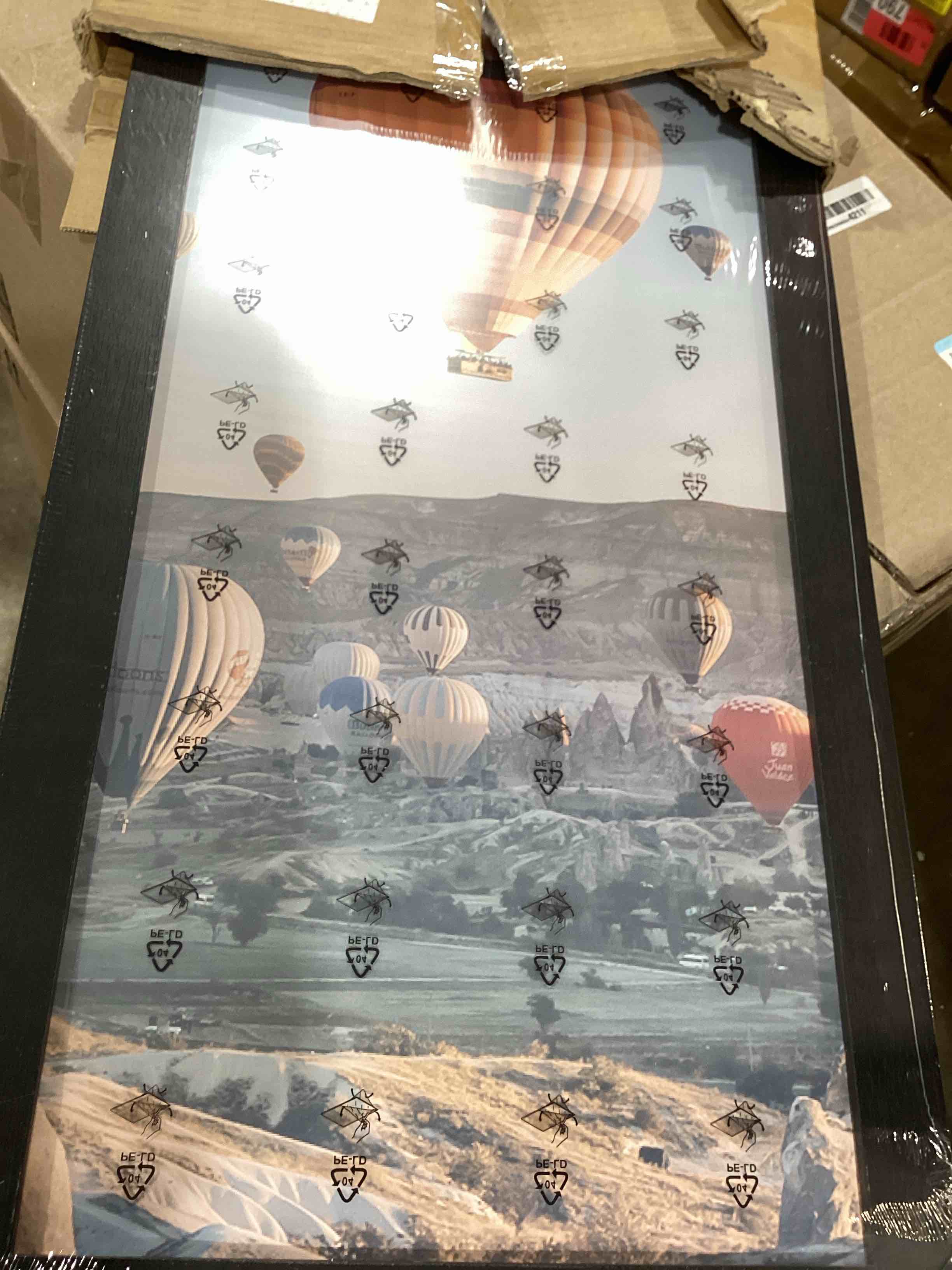 Condition photo showing New/Like New for 12x36 picture frame for wall display, 12x36 black picture frame with shatter resistant plexiglass, stable and sturdy 12 x 36 poster frame for wall display, handpicked gift collection, 1 pack