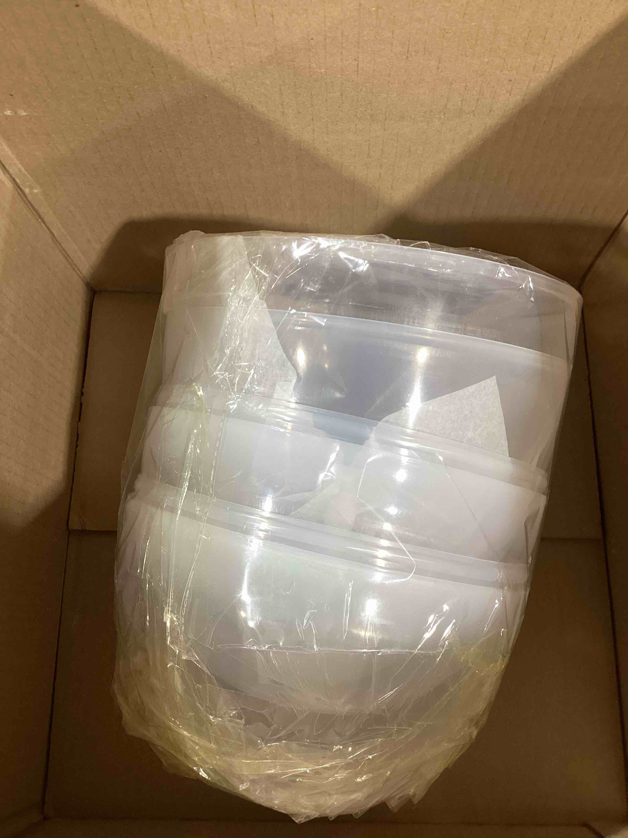 Condition photo showing Good Condition for joyin 10" transparent jumbo easter eggs, 2 pcs clear fillable plastic giant eggs empty for easter egg hunt, candy treats, basket stuffers, party supplies, holiday decoration