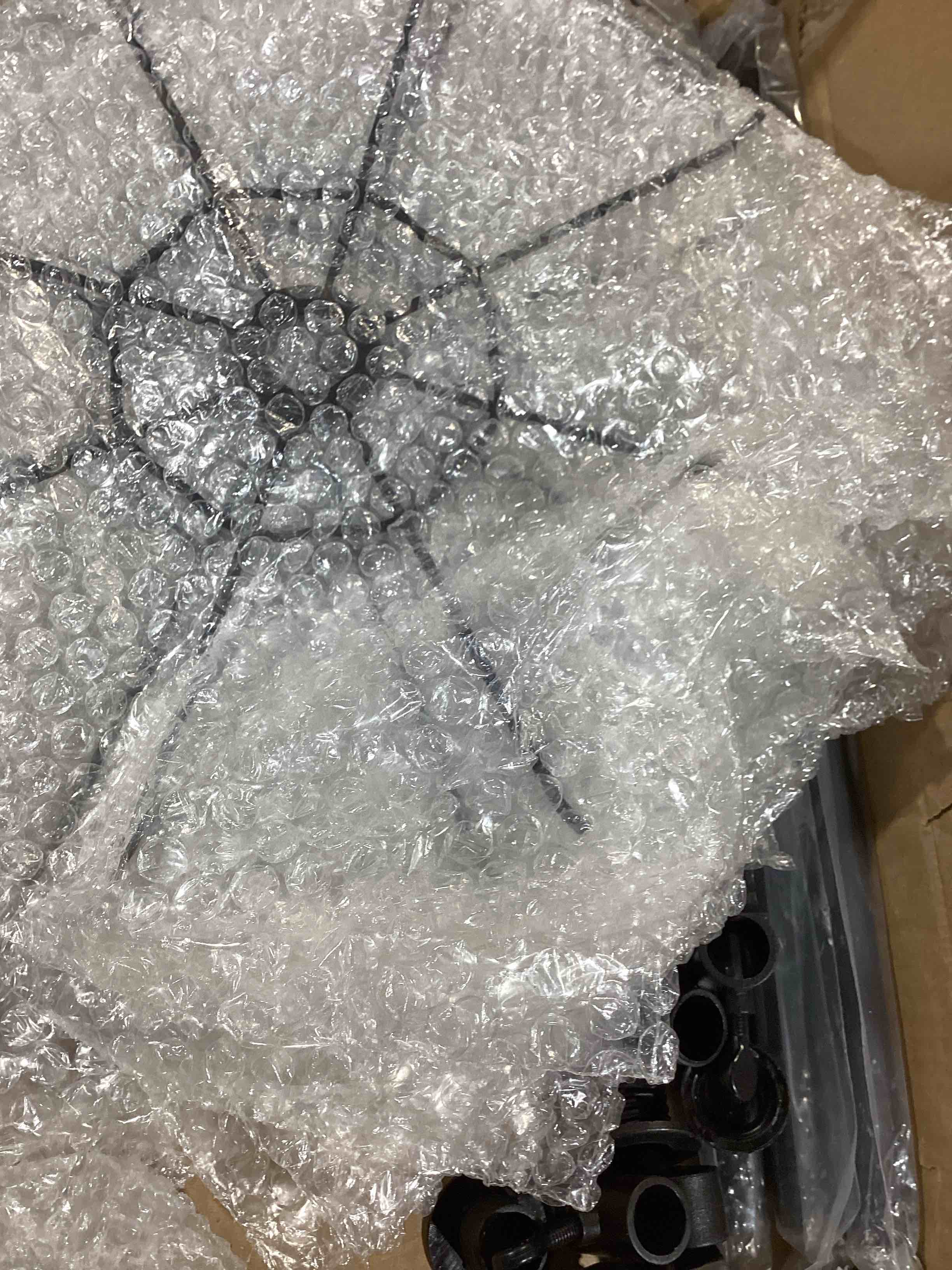 Condition photo showing As Is for 2 pcs 3-tier rotating metal jewelry display stand – adjustable height rack with 30 hooks for necklaces, earrings, keychains & bracelets (black)