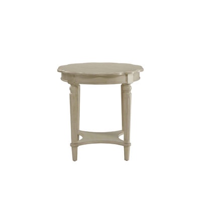 acme Fordon End Table, white /Traditional/white