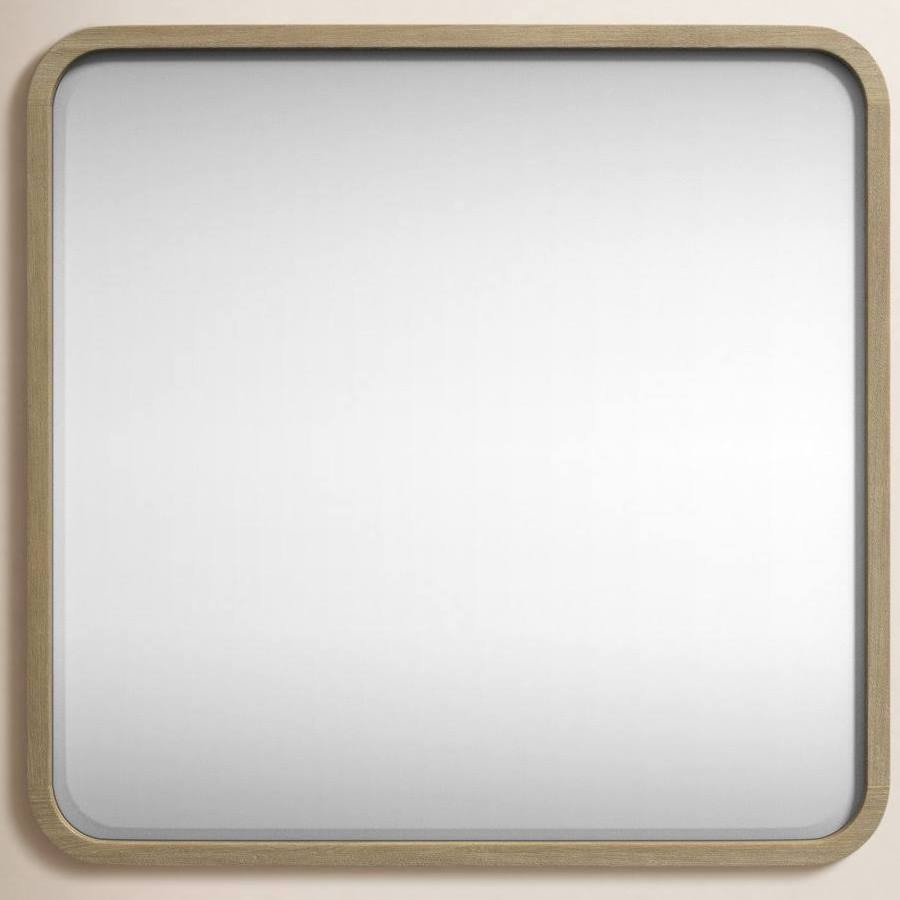 Lucie Beveled Glass Wall Or Dresser Mirror In Buff Cream