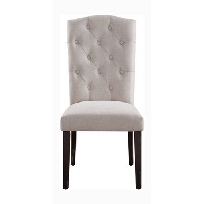 Condition photo showing New/Like New for concert tufted upholstered side chair in beige ( set- 2;) 