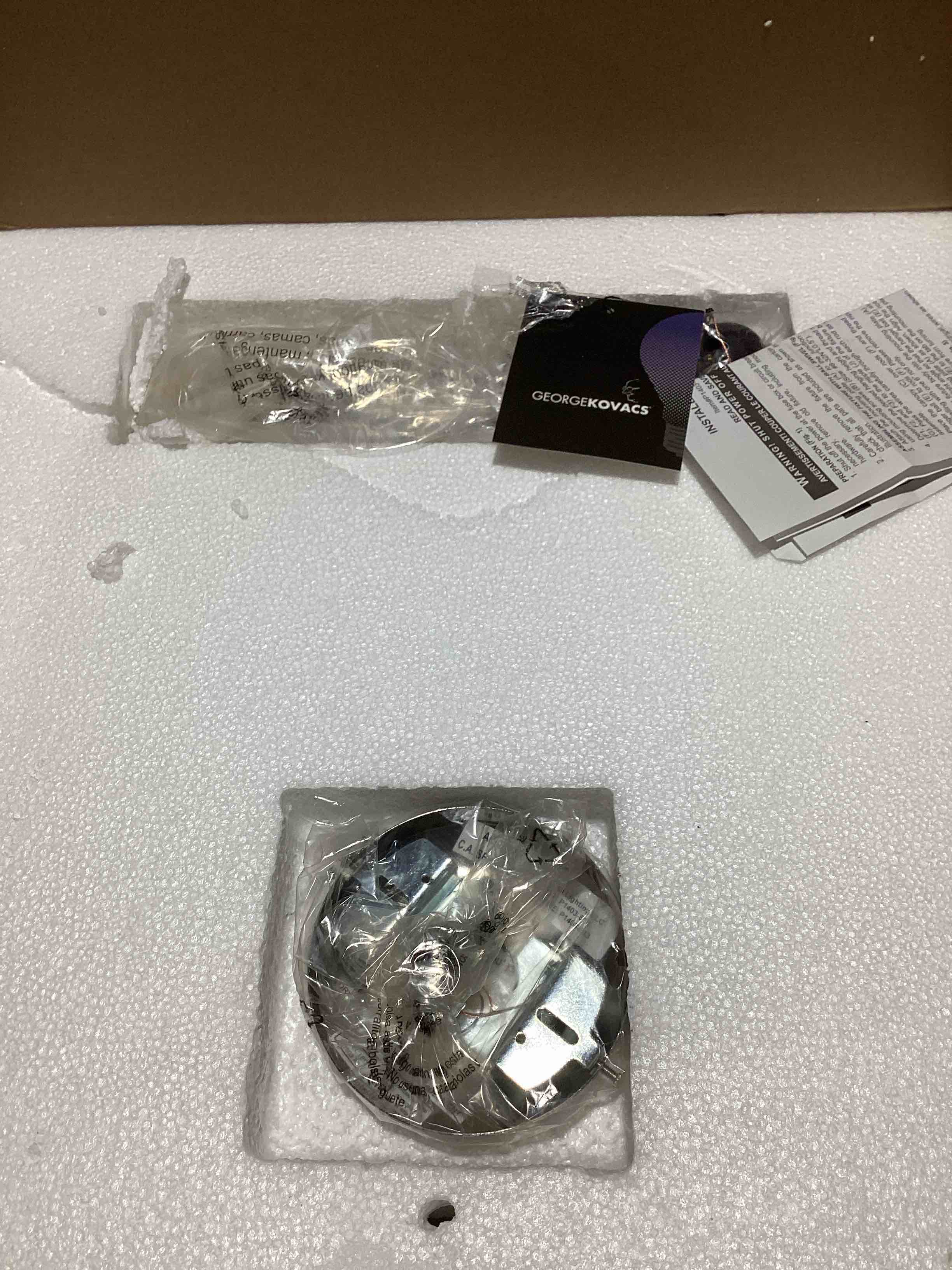 Condition photo showing New/Like New for george kovacs p1403-613, a 4-light fixture from the crystal clear collection.