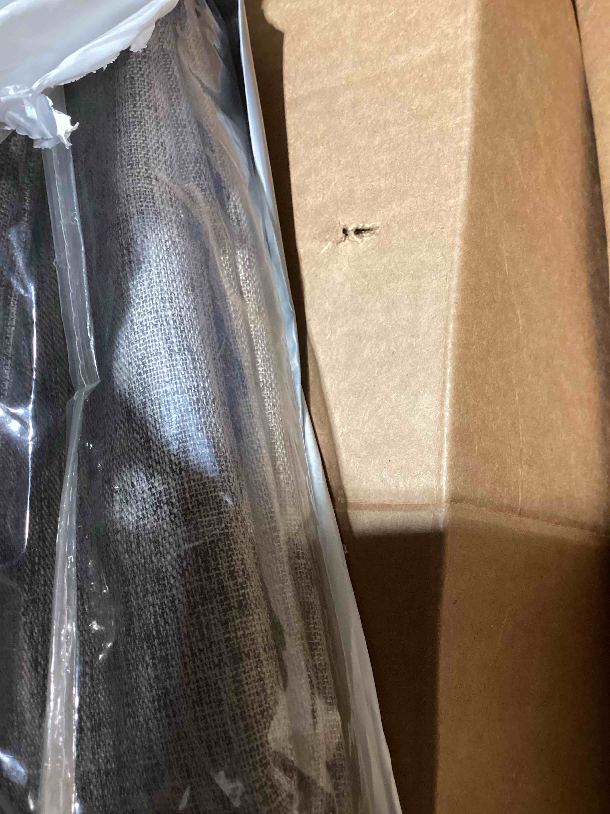 Condition photo showing New/Like New for linen texture 1007 blackout gromnat curtain pair
