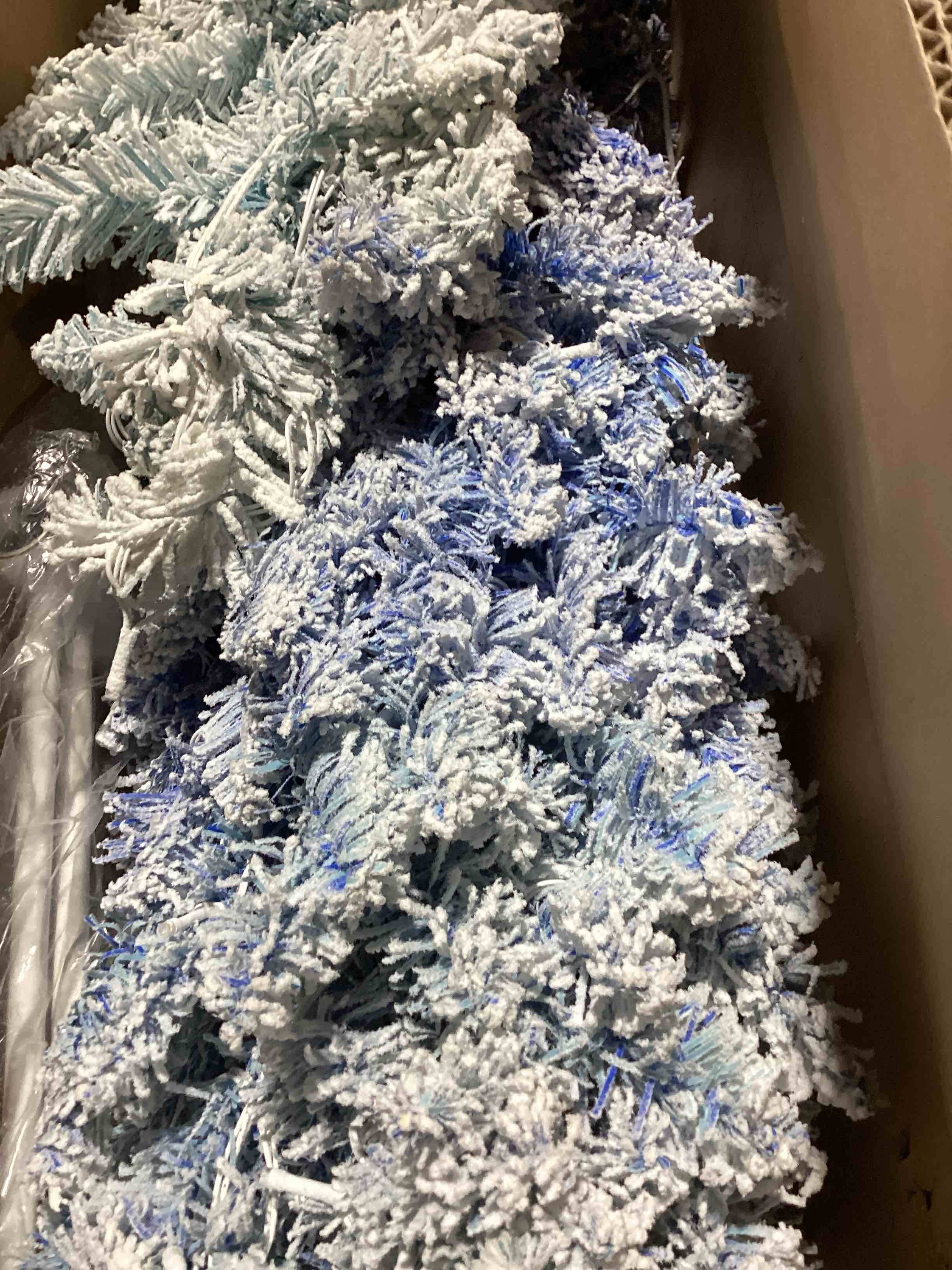 Condition photo showing New/Like New for pre-lit artificial christmas tree with app-controlled multi-color rg 7ft